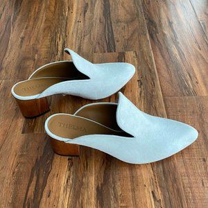 Thelma Ava Mules in Sage Suede - 39